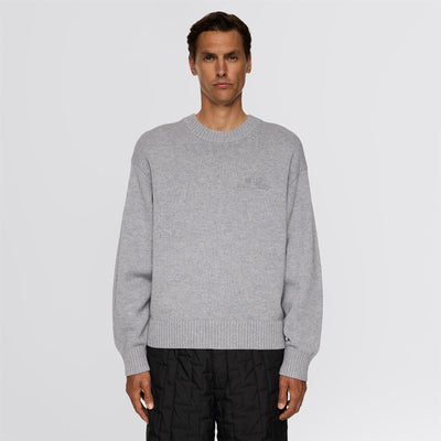 Eddy Cotton Wool Crew Neck Light Grey Melange