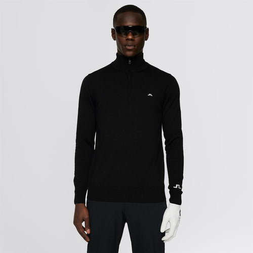 Kian Zipped Golf Sweater Black