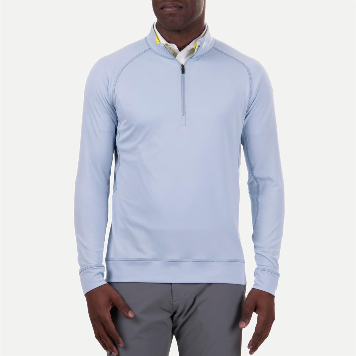 Kjus Keano Half Zip Mid Layer Blue Fog | TRENDYGOLF UK