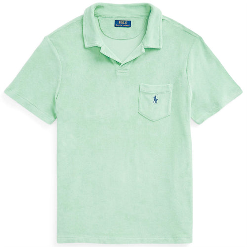 Polo Golf Classic Fit Cotton Knit Open Placket Polo Celadon Green - SU24