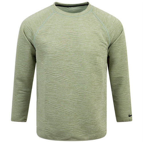 Dri-FIT Tour Crew Neck Quilted Sweatshirt Oil Green - SS24