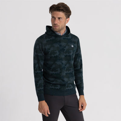Camo Popover Hoodie Deep Verdant
