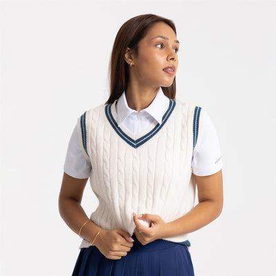 Anne Sweater Vest White