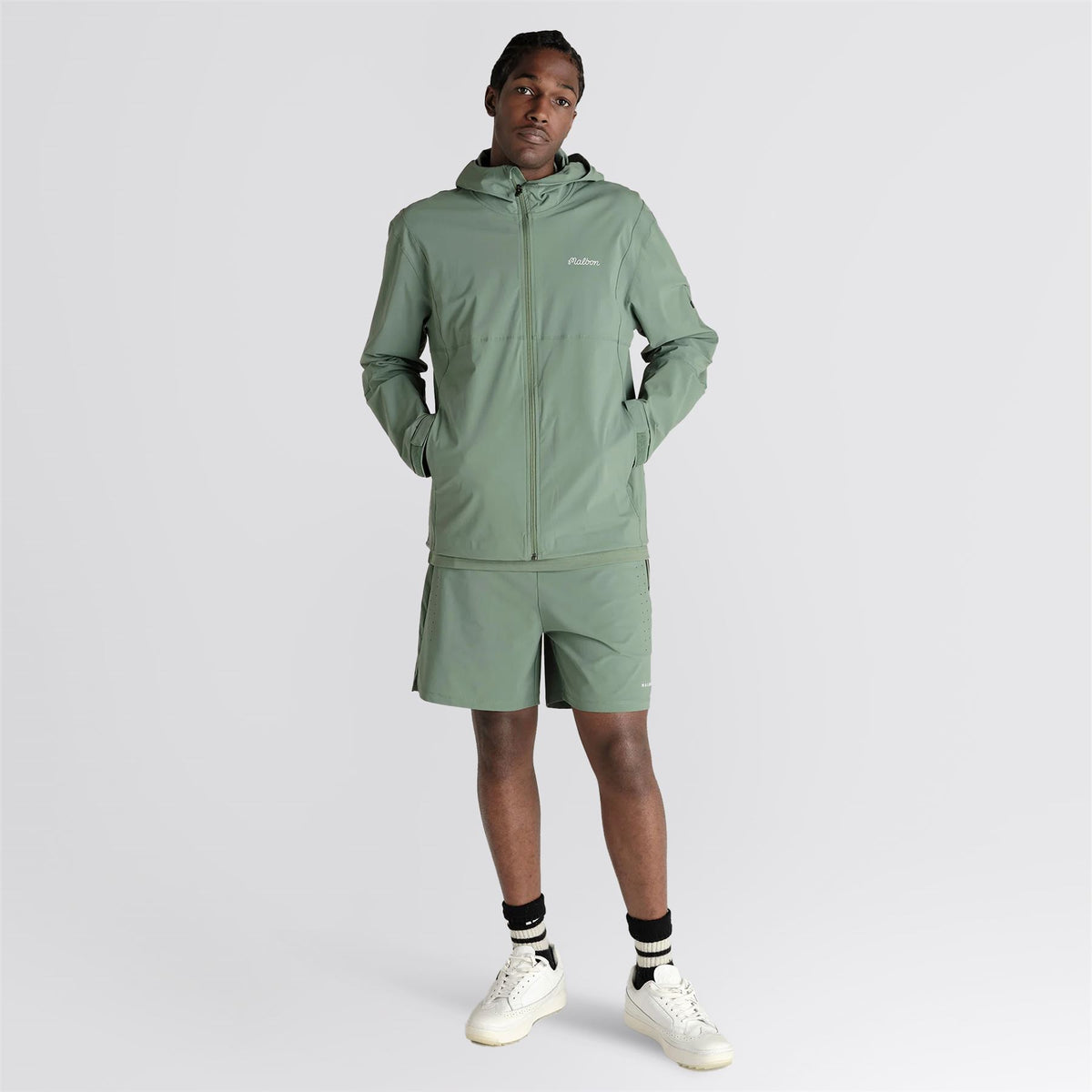 Malbon Golf Performance Full Zip Shell Jacket Forest | TRENDYGOLF.COM