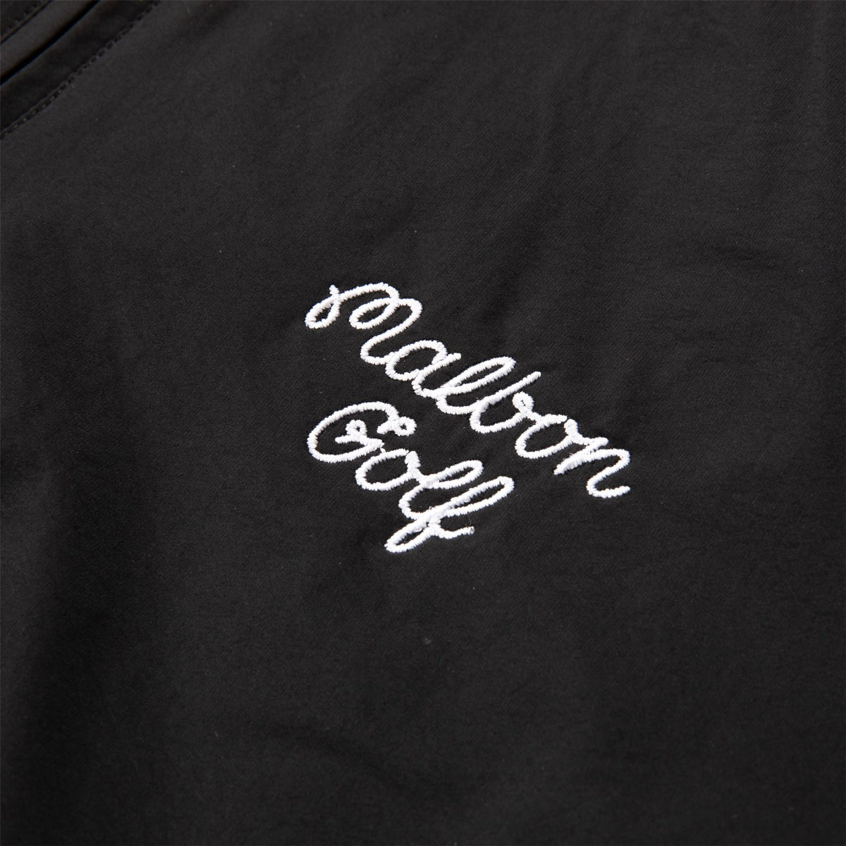 Malbon Golf Evergreen SS Nylon Windshirt Black | TRENDYGOLF UK