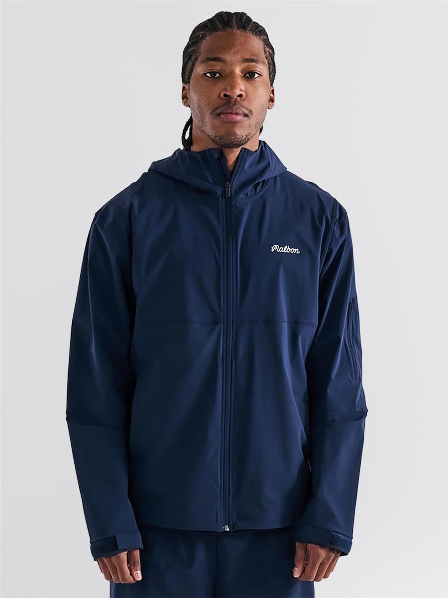 Malbon Golf Performance Full Zip Shell Jacket Navy | TRENDYGOLF UK