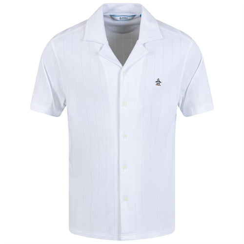 Archive Organic Cotton Camp Collar Drop Needle Shirt Bright White - 2024