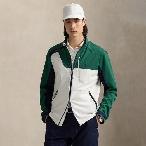 RLX Full Zip Colourblock Windbreaker Jacket Kelly Green Multi
