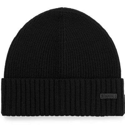 Fati Rib-Knit Wool Beanie Hat Black - W23