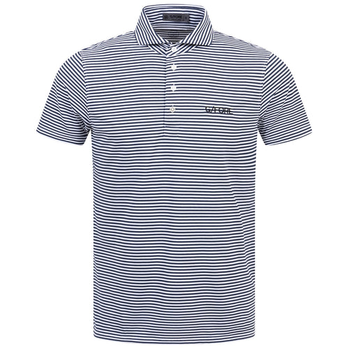 Feeder Stripe Tech Pique Embroidered Tailored Fit Polo Twilight - 2024