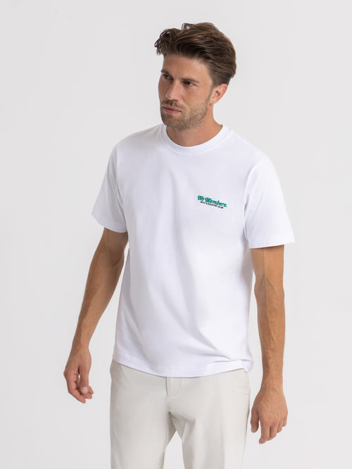 NM Circle Logo Tee White