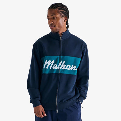 University Double Zip Mid Layer Navy