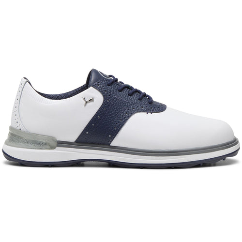Avant Leather Spikeless Golf Shoes White/Navy - SS24