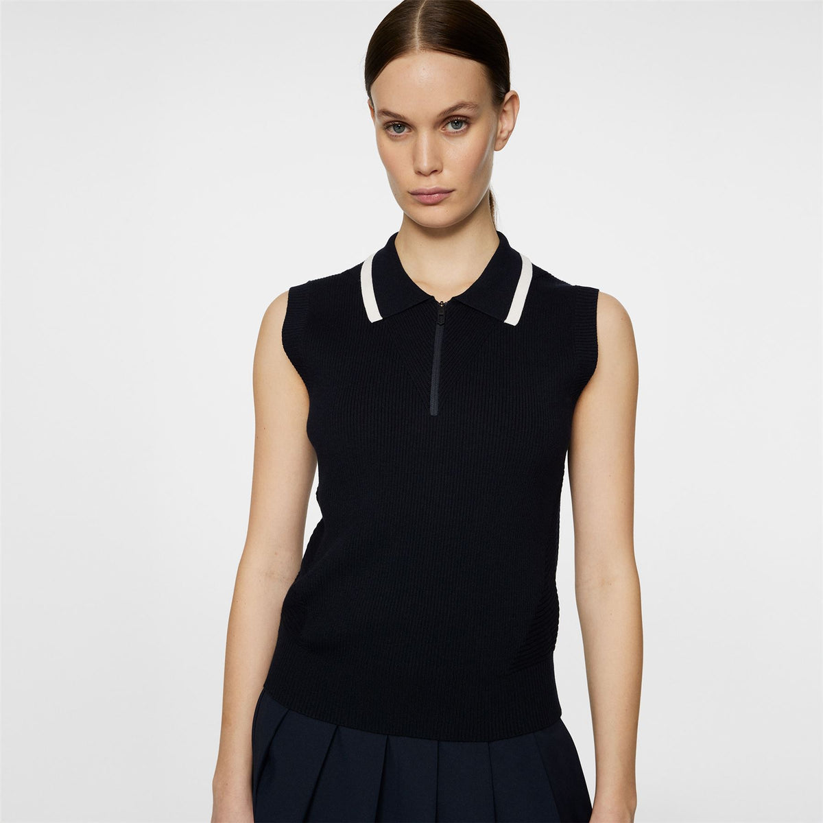 J.Lindeberg Ramona Knitted Polo JL Navy | TRENDYGOLF UK
