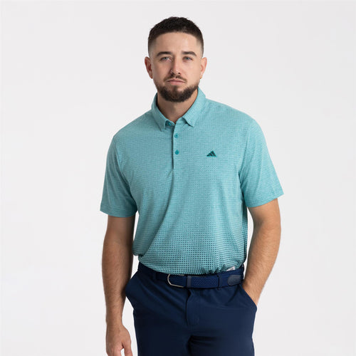 Go-To Rise Print Polo Pure Teal