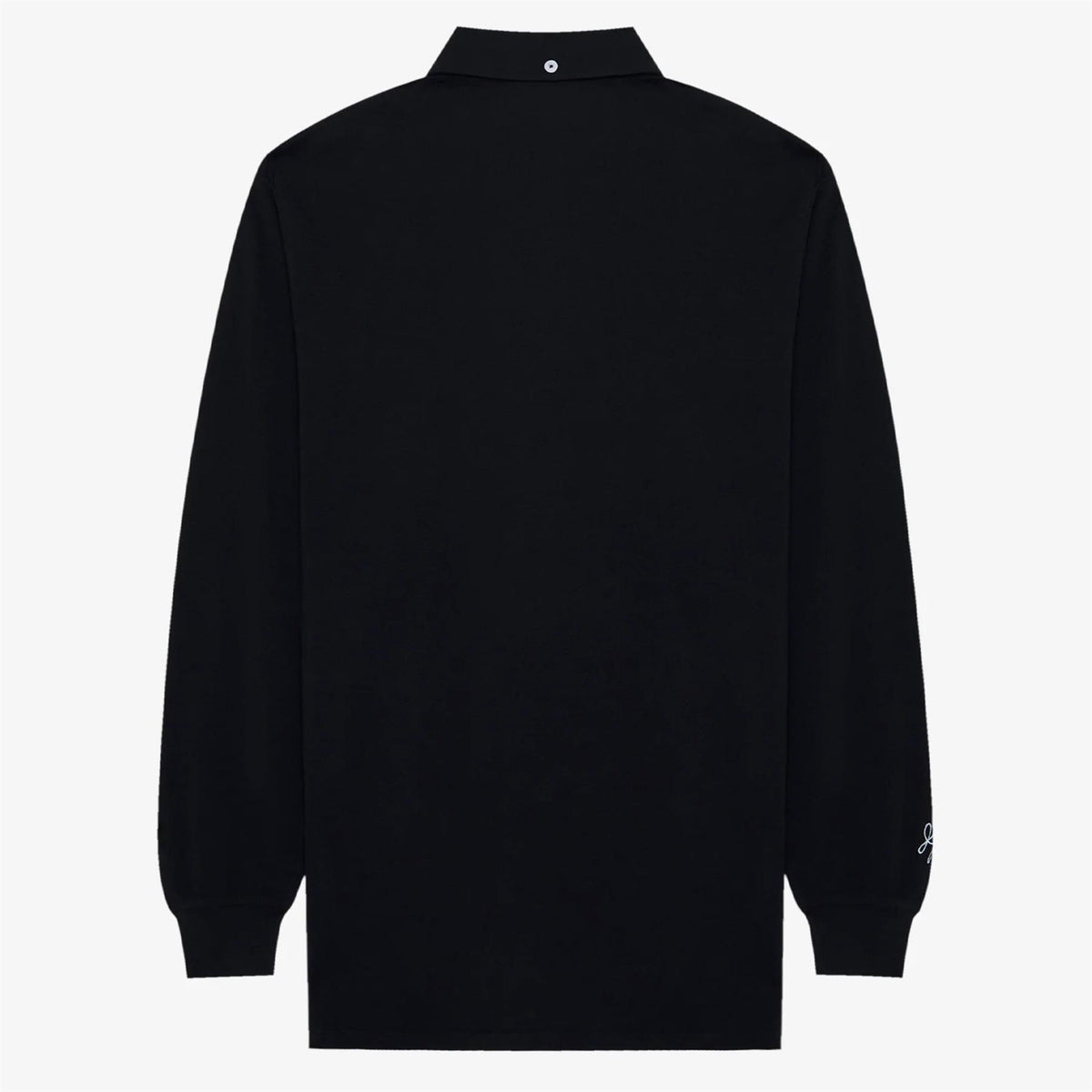 Malbon Golf x Jesper Parnevik LS Cotton Pique Polo Black