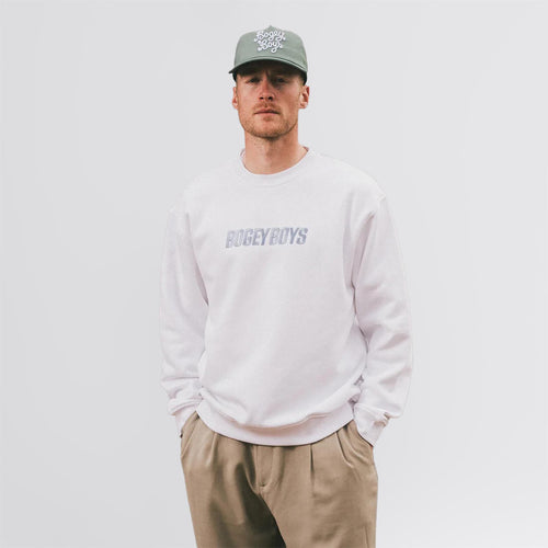 Bold Logo Crewneck White