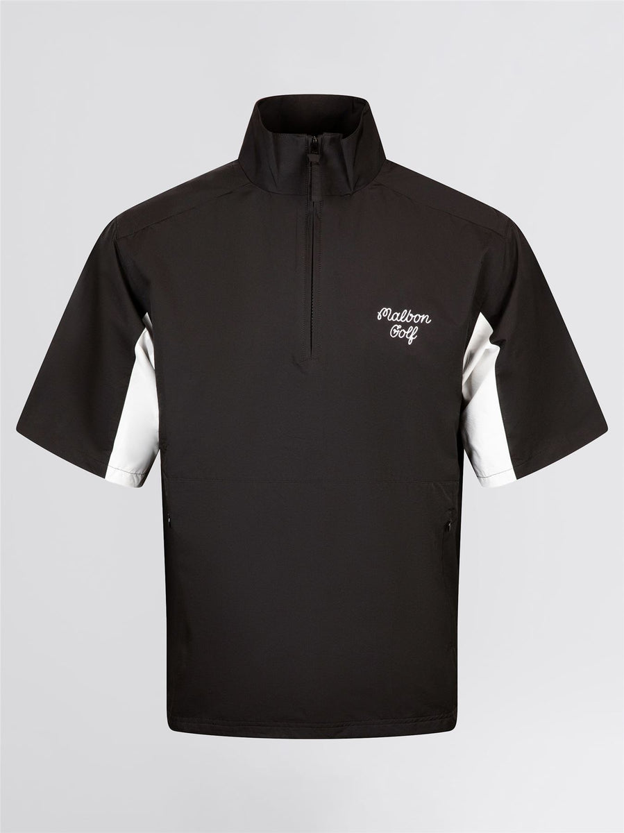 新品 Malbon Golf × WIND AND SEA 長袖ポロシャツ 黒S Malbon Golf Evergreen SS Nylon Windshirt Black | TRENDYGOLF UK