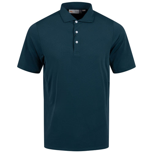 Motion Embossed Comfort Fit Stretch Polo Petrol Blue - AW23