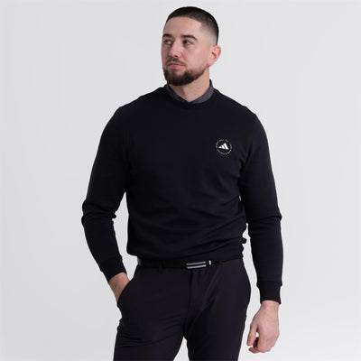 Core Rundhals-Sweatshirt mit normaler Passform, Schwarz – SS24