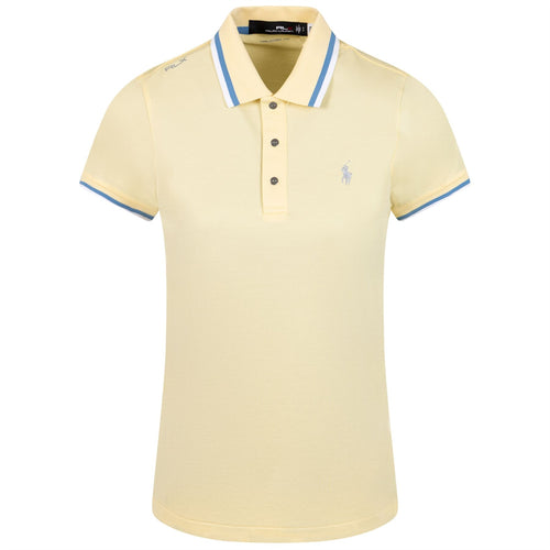 RLX Womens Val Tipped Polo T-Bird Yellow/Hatteras Blue - SS23