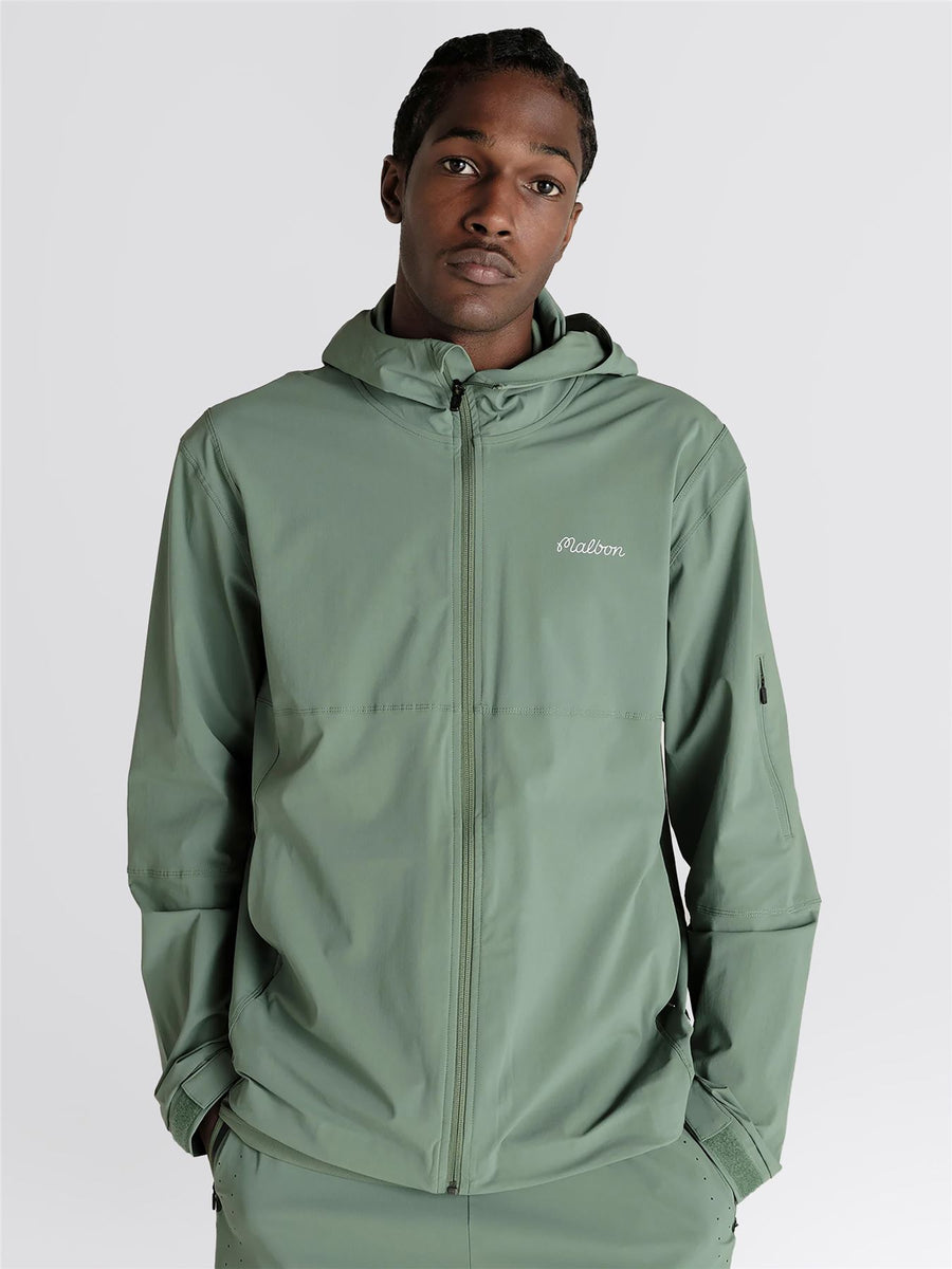 Malbon Golf Performance Full Zip Shell Jacket Forest | TRENDYGOLF.COM