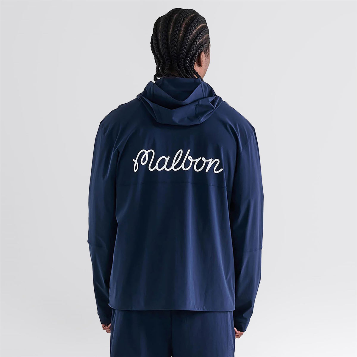 Malbon Golf Performance Full Zip Shell Jacket Navy