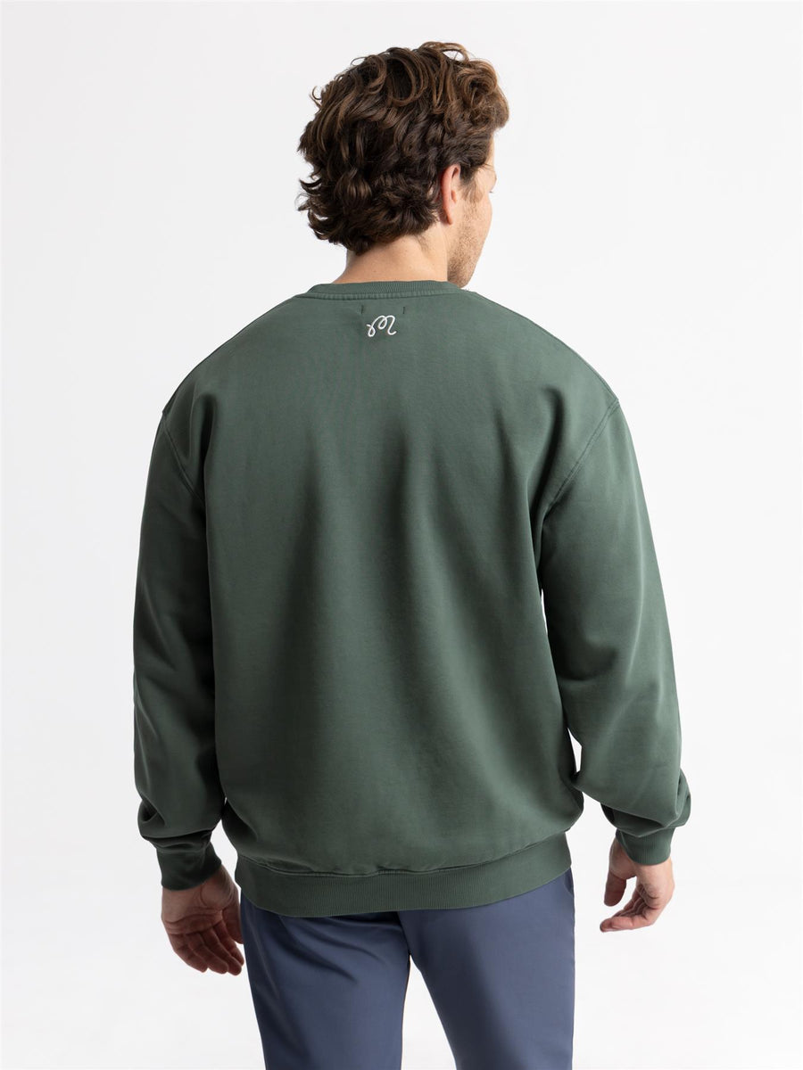 Malbon Golf Evergreen GC Crewneck Sweatshirt Evergreen