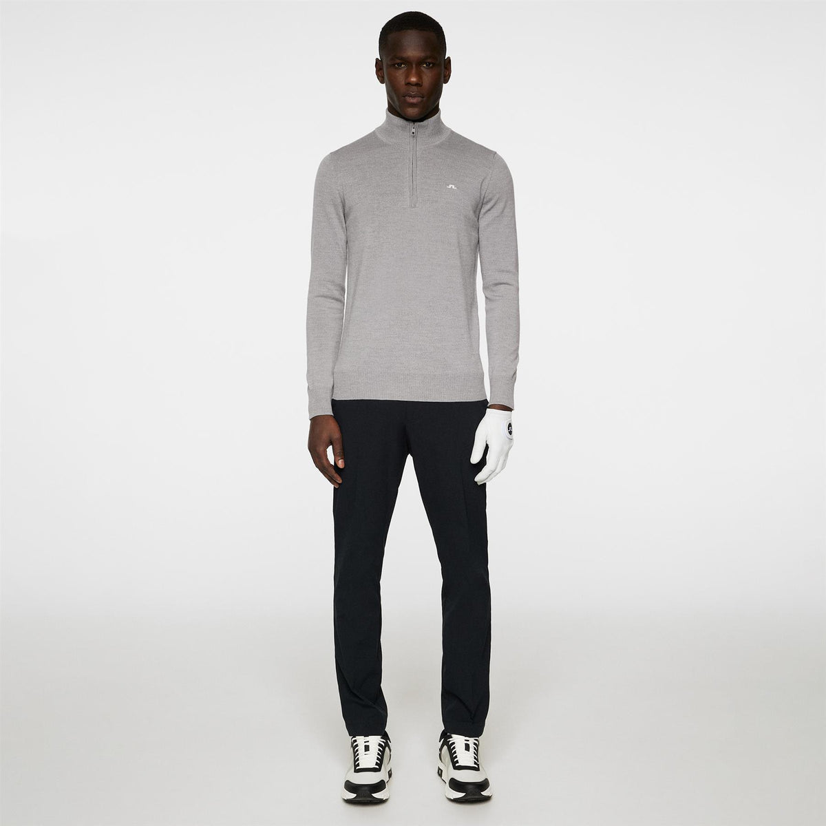 J.LINDEBERG - J.LINDEBERG Luis Zipped Golf sweater グレー Kian Zipped Golf Sweater Grey Melange – TRENDYGOLF UK