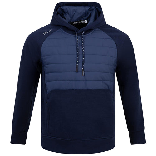 RLX Classic Fit Performance Wool Hooded Hybrid Jacket Navy - SS24