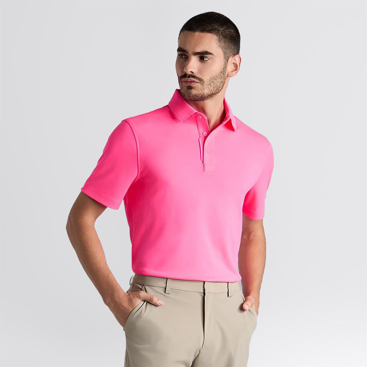 G/FORE Essential Performance Pique Polo Knockout Pink