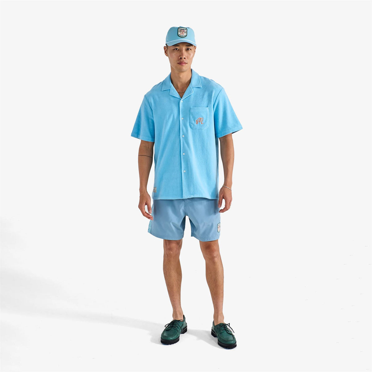 Tシャツ・カットソー Malbon Golf Toko Toko Button Up Shirt SKY BLUE MAN M3321PTS4 Blue Malbon Golf Clothing for Men | Lyst