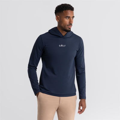 S&T Golf Logo Brushed Back Tech Terry Hoodie Twilight