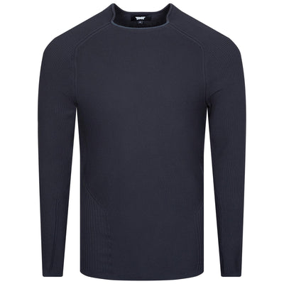 x NJ LS Hybrid Knitted Base Sweater Black - W22