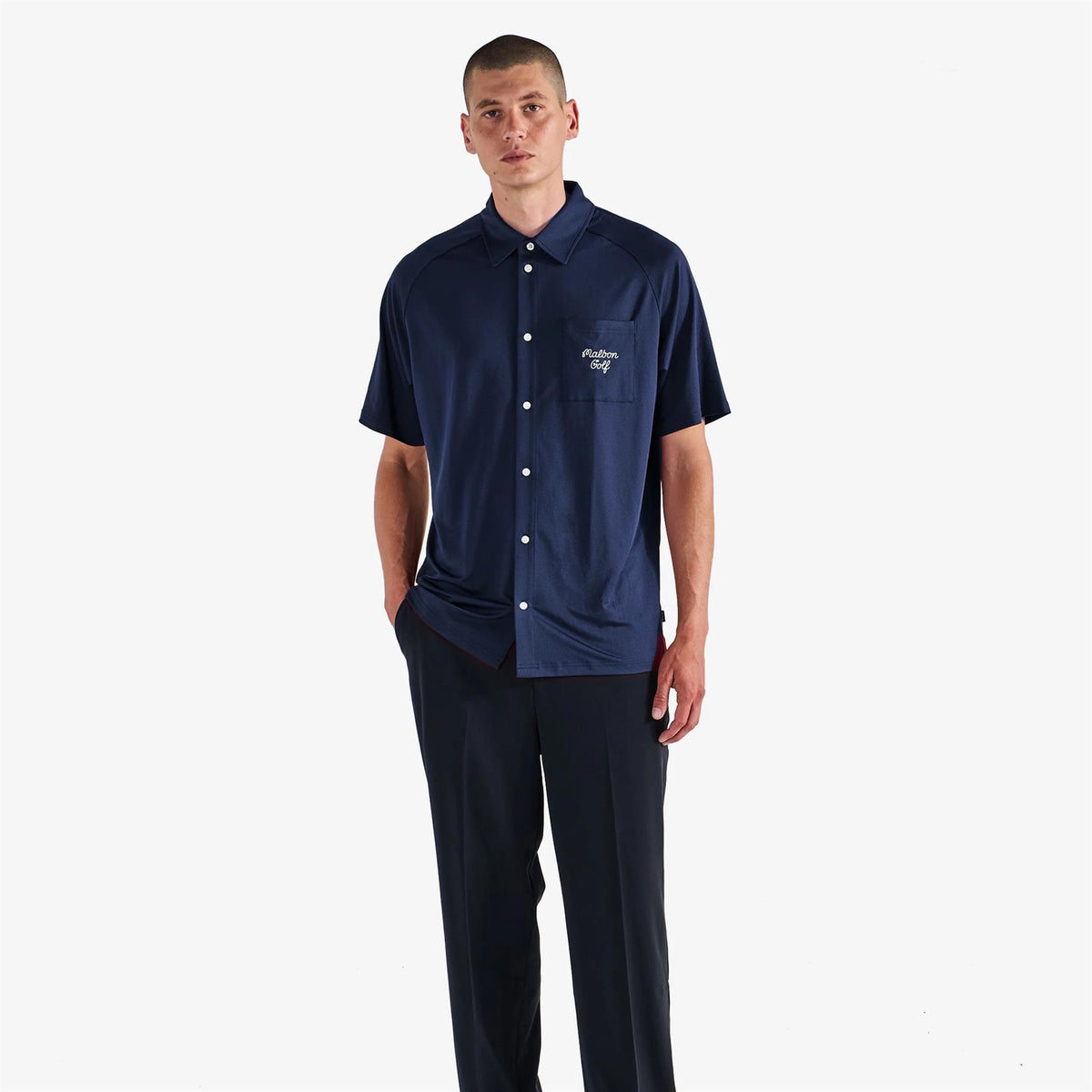 Malbon Golf x Jesper Parnevik Osprey Polo Navy | TRENDYGOLF UK