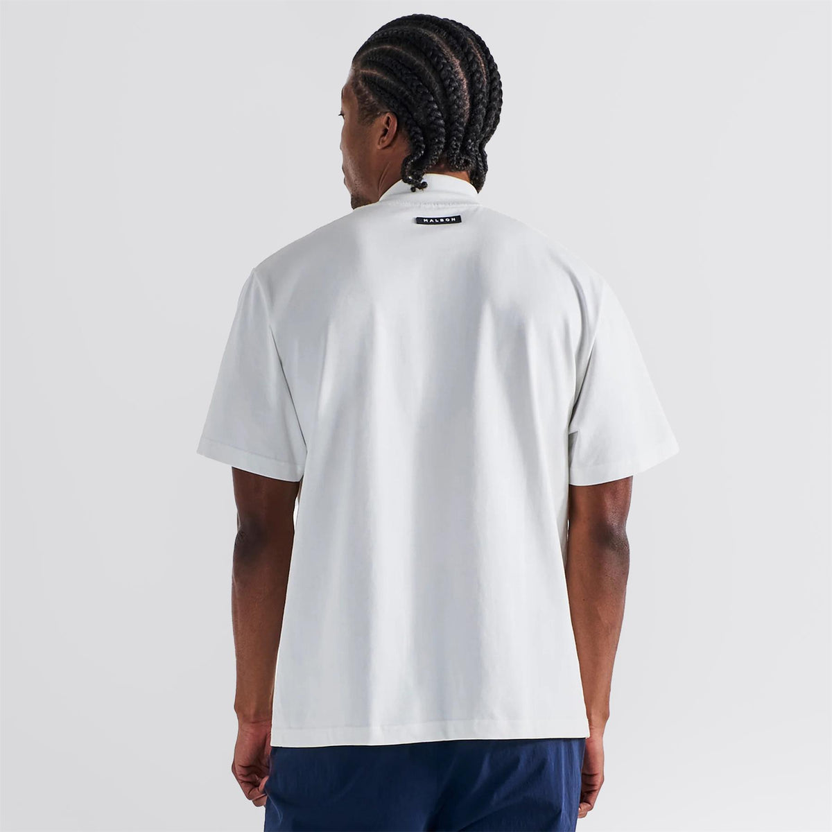 Malbon Golf Mare Mockneck T-Shirt White | TRENDYGOLF UK