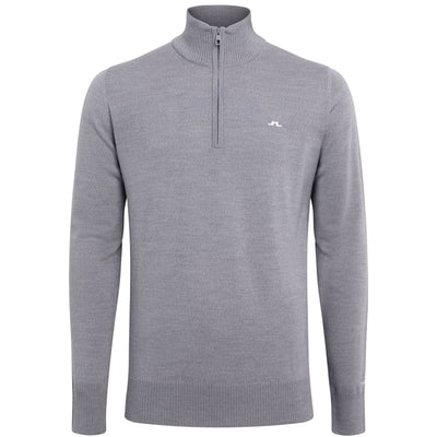 Kian Zipped Golf Sweater Grey Melange - 2024