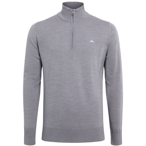 Kian Zipped Golf Sweater Grey Melange - 2024