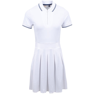 Womens Mara Dress White/Atlanta Blue - SS22