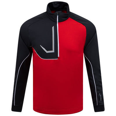 Daxton Half Zip Insula Red/Forged Iron/White - SS23