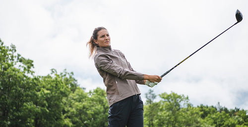 Women's Waterproof Golf Jacket in Action