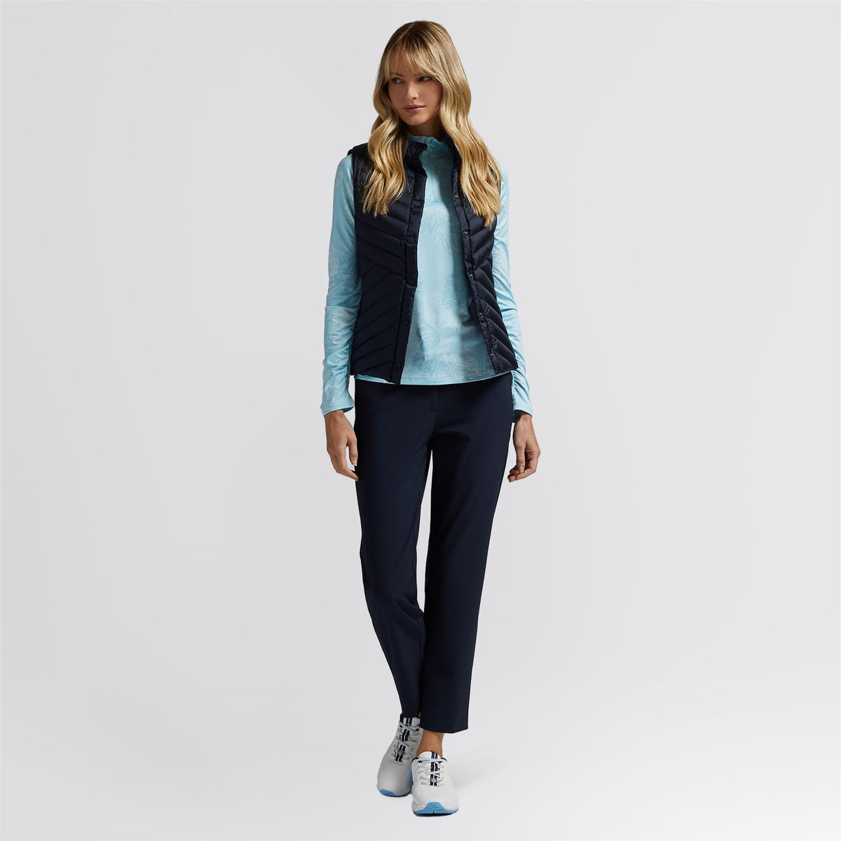 Down Quilted Taffeta Tech Gilet Twilight