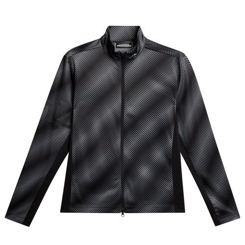 Heath Full Zip Print Mid Layer Comb Black - PS25