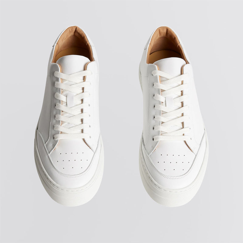 Art Signature Leather Sneakers White
