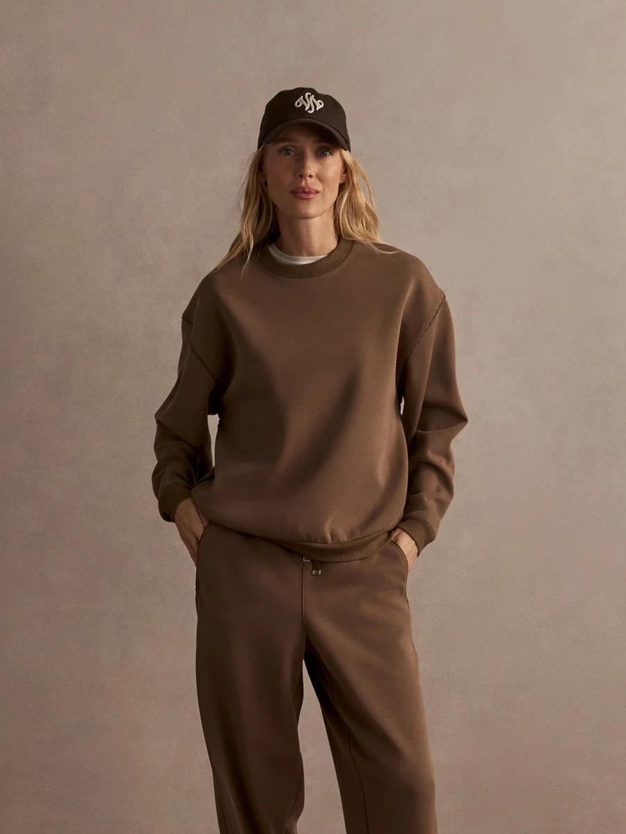 Coralie Crew Neck Sweat Teak Olive