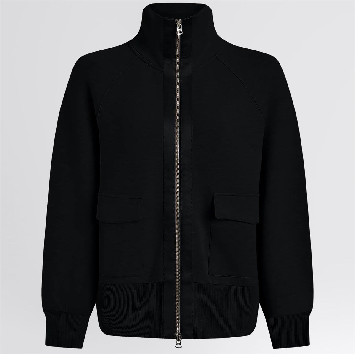 Roxbury Sweat Zip Through Black