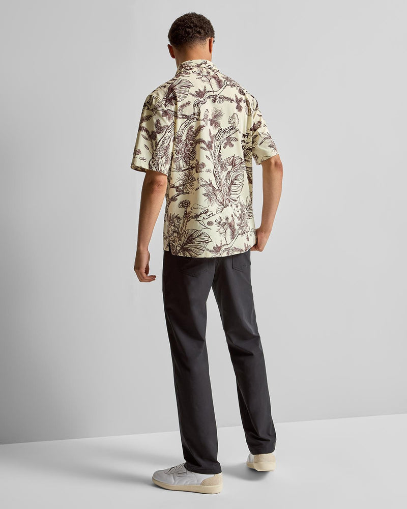Short Sleeve Shirt Brown Botanical