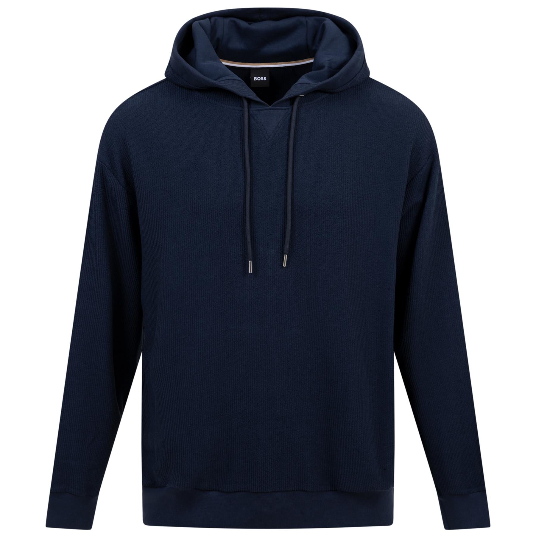【関税&送料込】Boss Midnight Blue Cotton Sullivan Sweatshir Hugo Boss Boss Midnight Blue Cotton Sullivan Sweatshirt