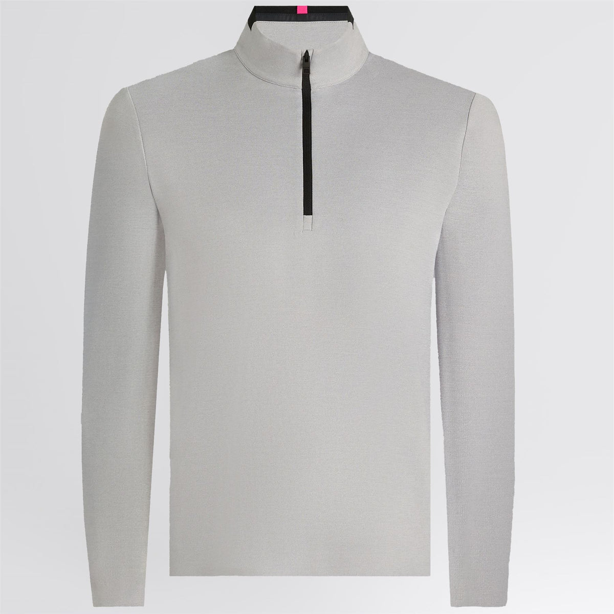 Brushed Back Tech Quarter Zip Mid Layer Light Grey Melange
