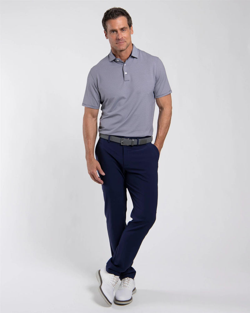 Soren Stripe Polo Atlanta Blue/White